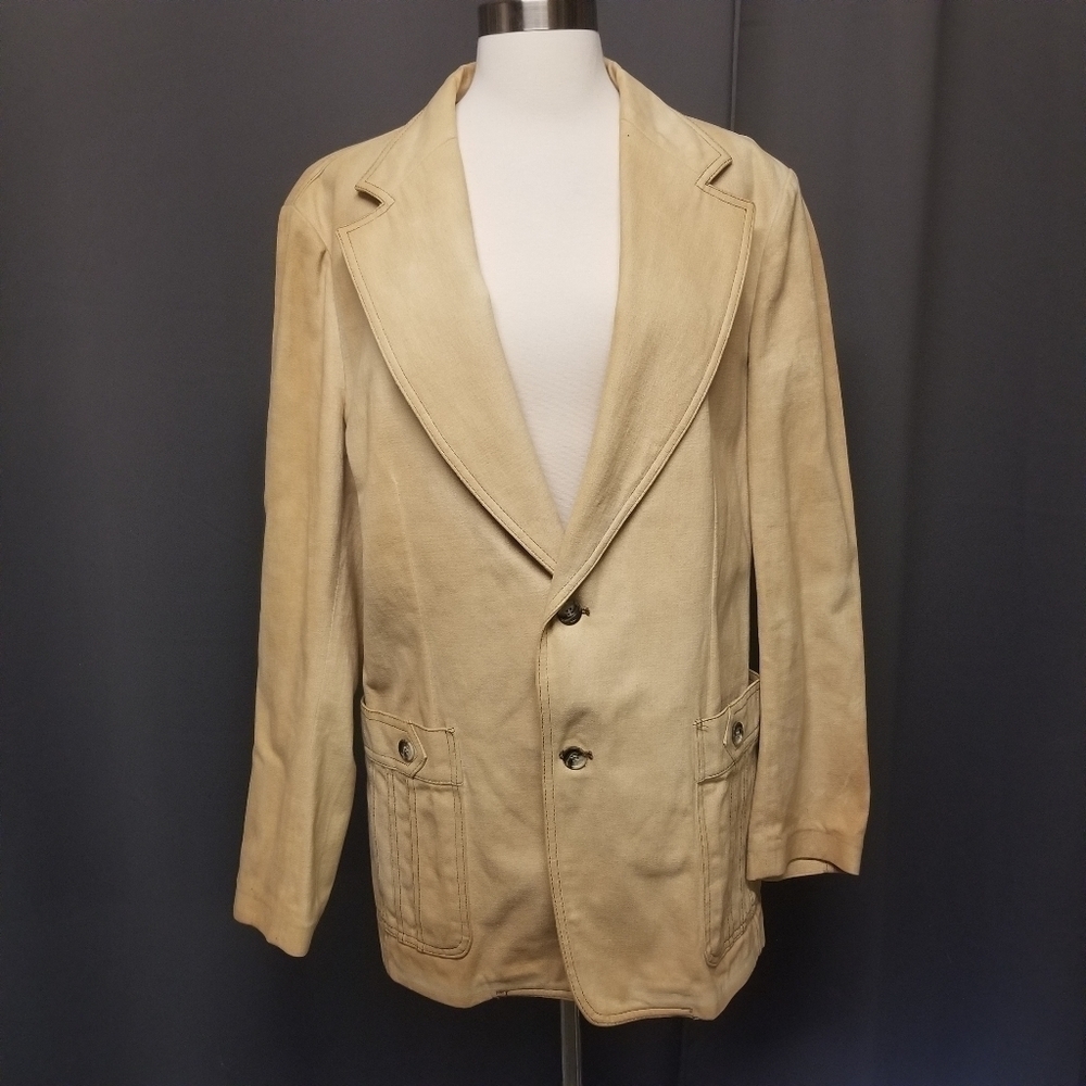 Vintage 70s Union Made‎ Lee Blazer Burnished Tan Color Casual